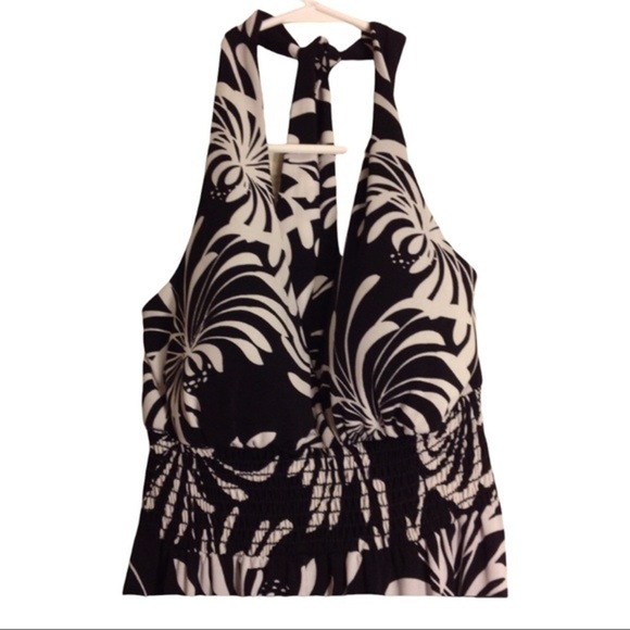 Marilyn Monroe inspired black and white prints halter neck dress Sz M - Picture 2 of 4